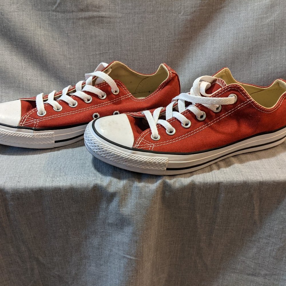 Dark Red Low-Top Converse